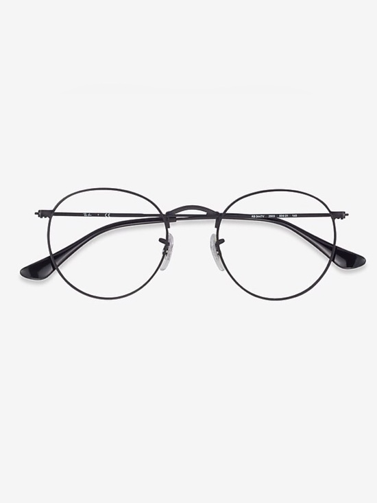 Ray-Ban Accessories - Ray Ban RX3557v Black Round Metal Reading +2.00 Glasses - Unisex.